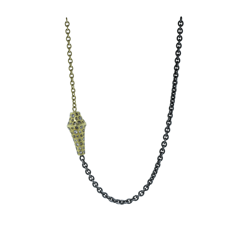 TODD REED-Autumn Diamond Mix Element Necklace-YELLOW GOLD