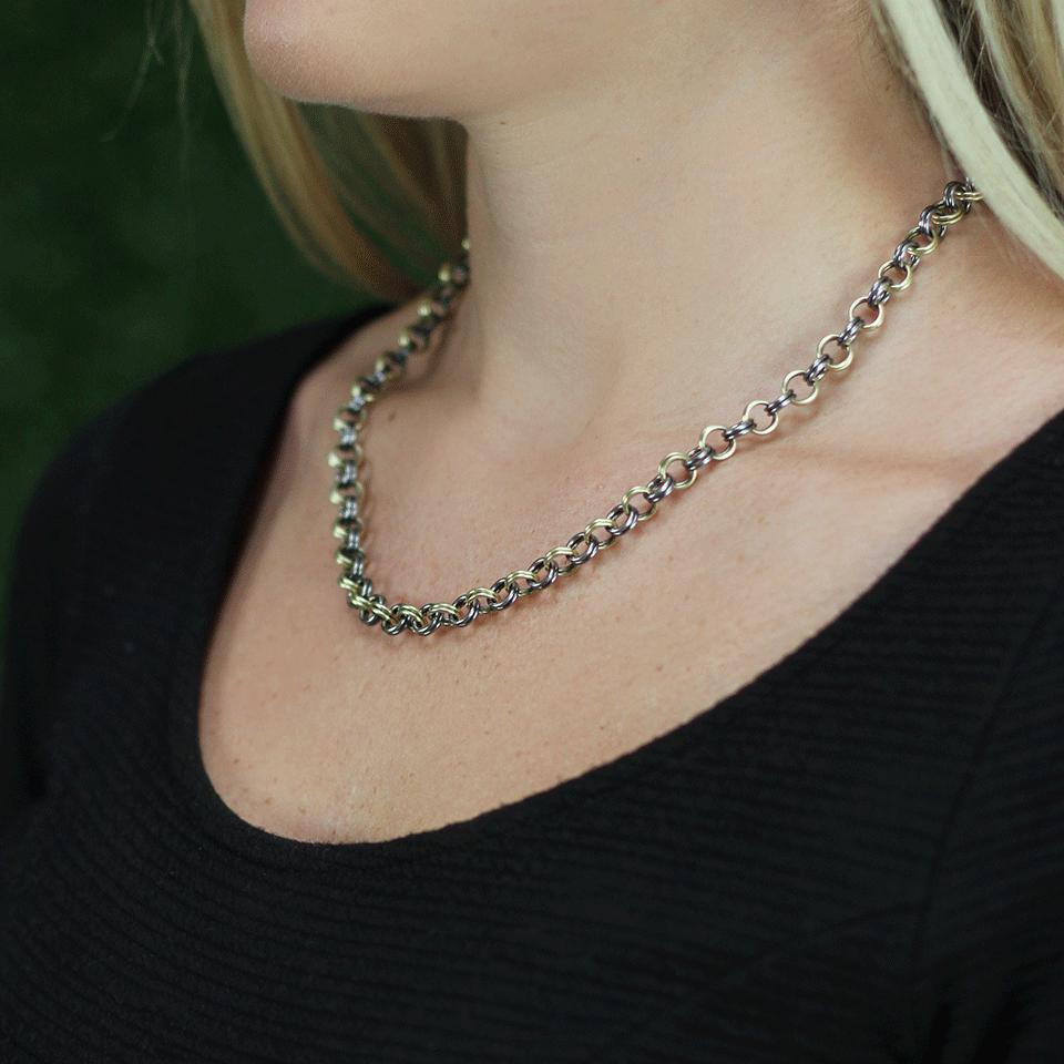 TODD REED-Chain Link Necklace-YELLOW GOLD