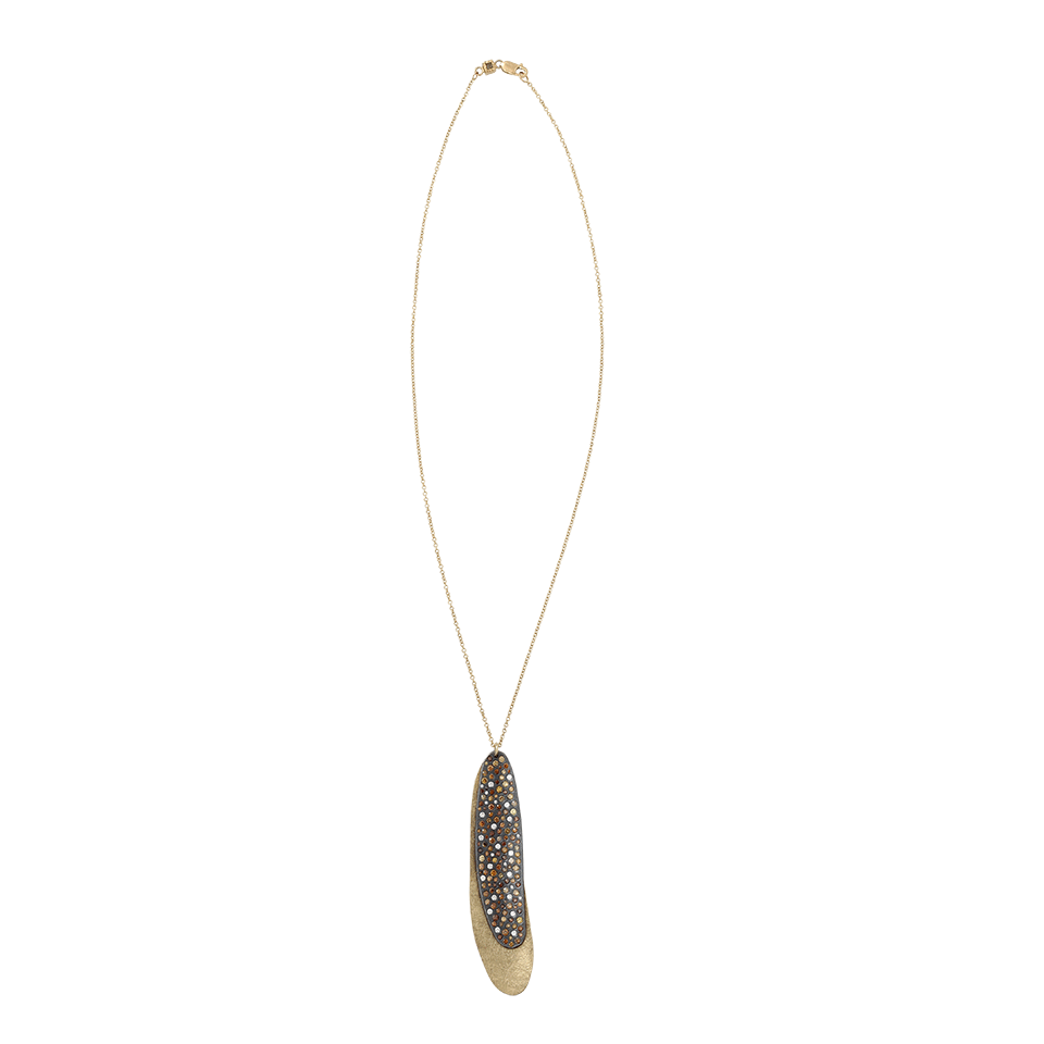 TODD REED-Cognac Diamond Double Pendant Necklace-YELLOW GOLD