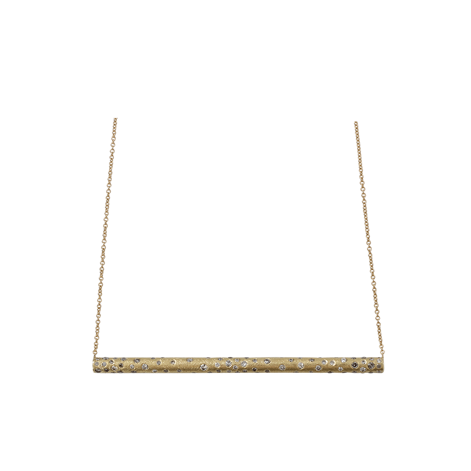 TODD REED-Diamond Bar Necklace-YELLOW GOLD