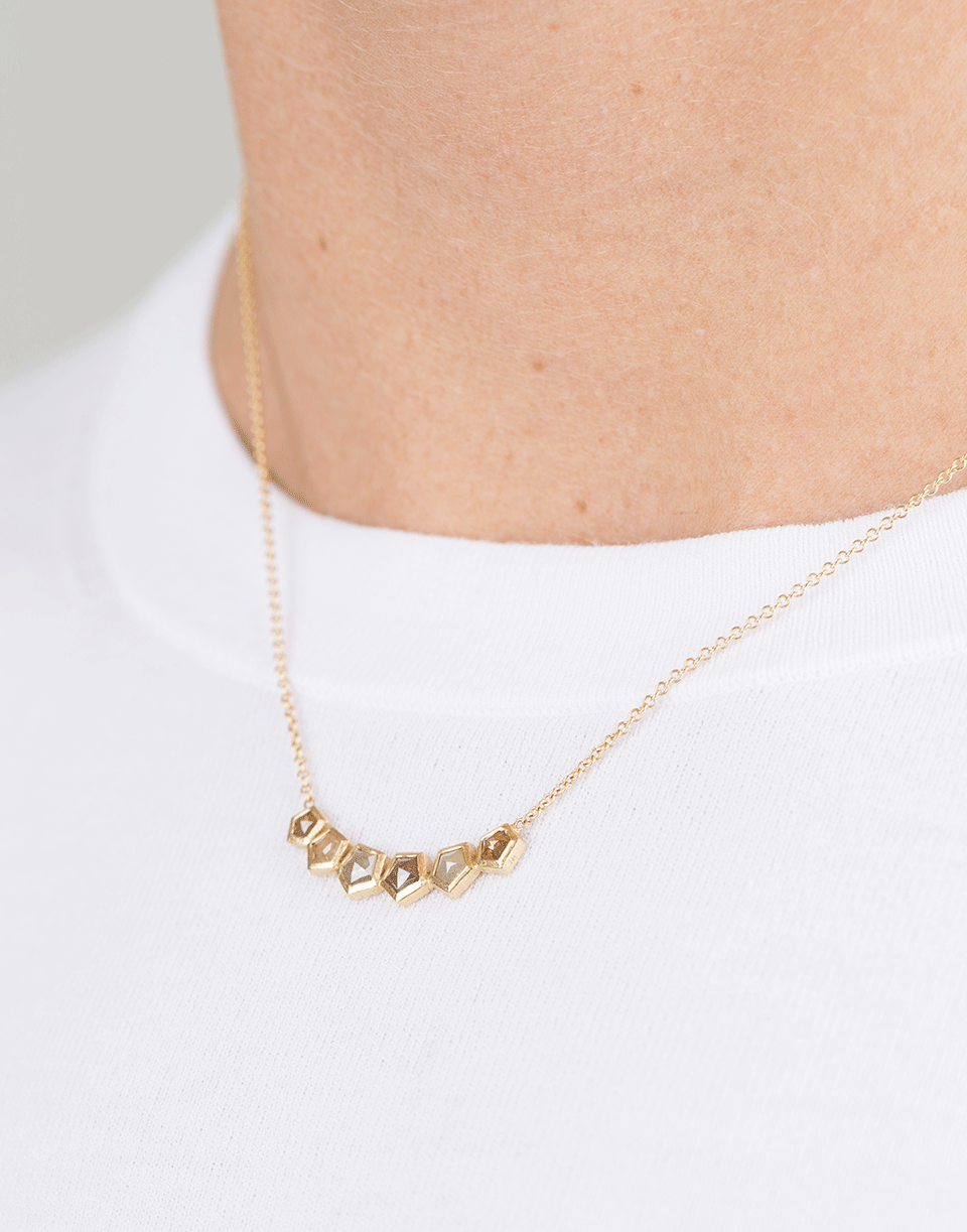 TODD REED-Fancy Diamond Necklace-YELLOW GOLD