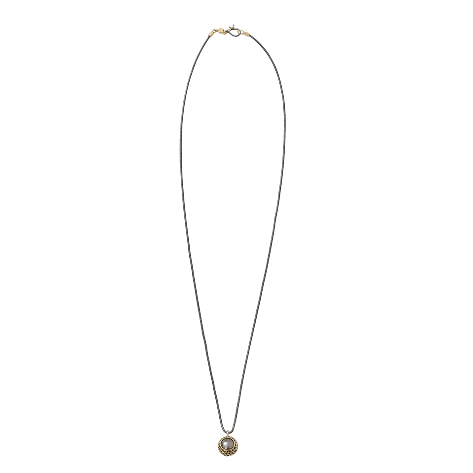 TODD REED-Tahitian Pearl And Diamond Pendant Necklace-YELLOW GOLD