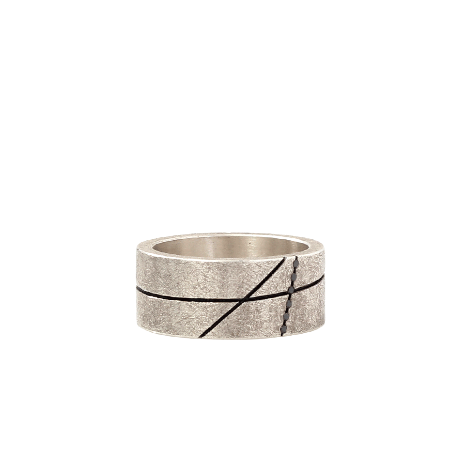 TODD REED-Black Diamond Men's Band-SILVER