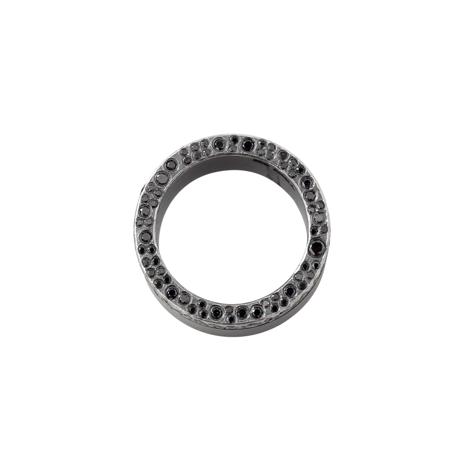 TODD REED-Black Jade And Diamond Ring-SILVER