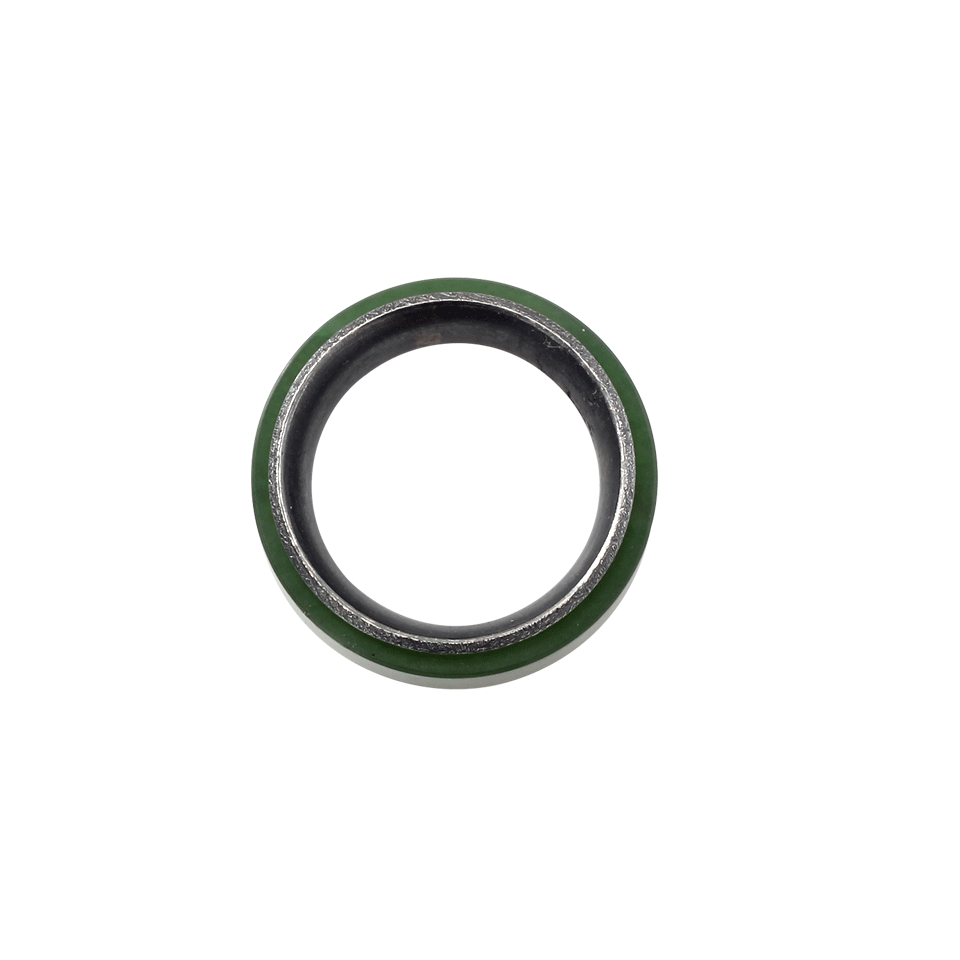 TODD REED-Men's Green Jade Spinner Ring-SILVER