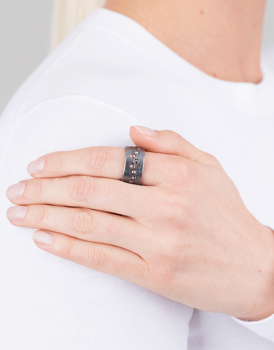 TODD REED-Brown Rosecut Diamond Ring-SILVER