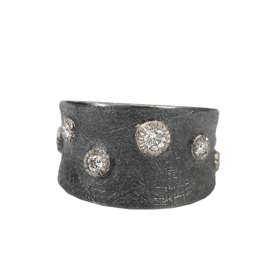 TODD REED-White Diamond Palladium Ring-SILVER