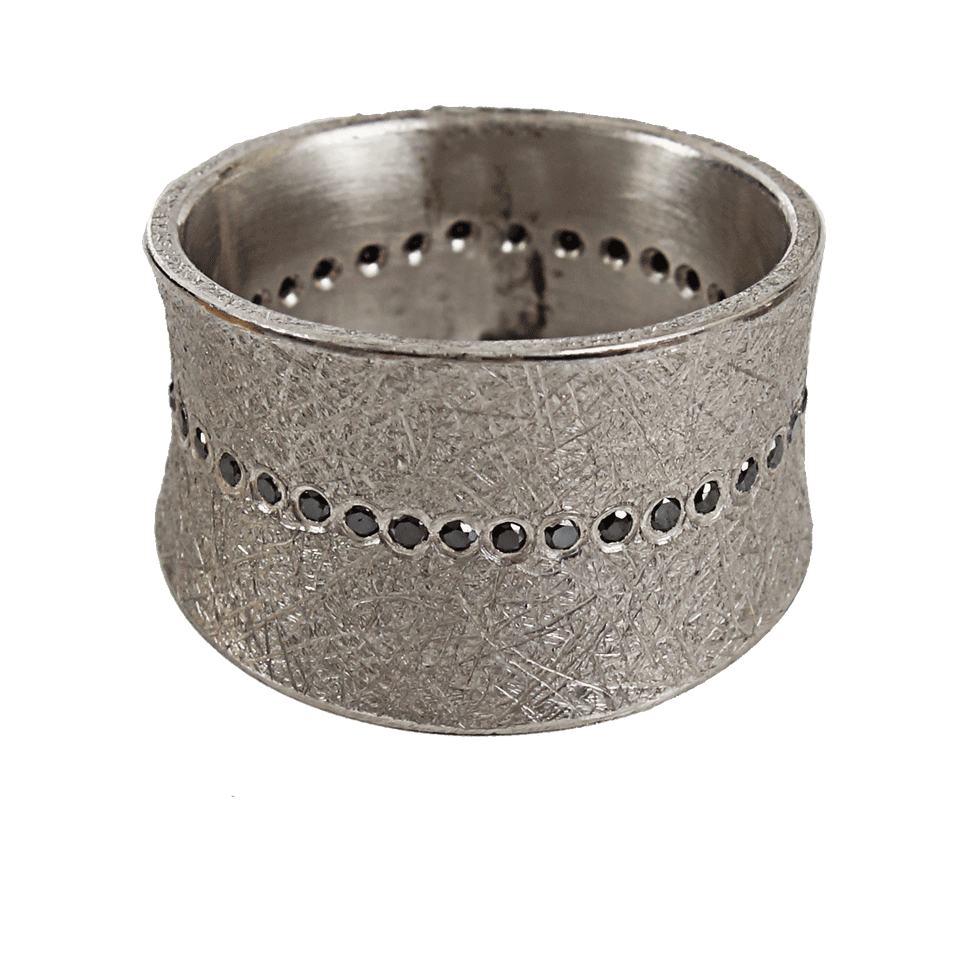 TODD REED-Black Diamond Center Line Ring-SLVR