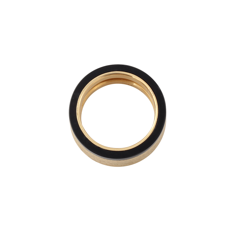 TODD REED-Black Jade And Gold Ring-YELLOW GOLD
