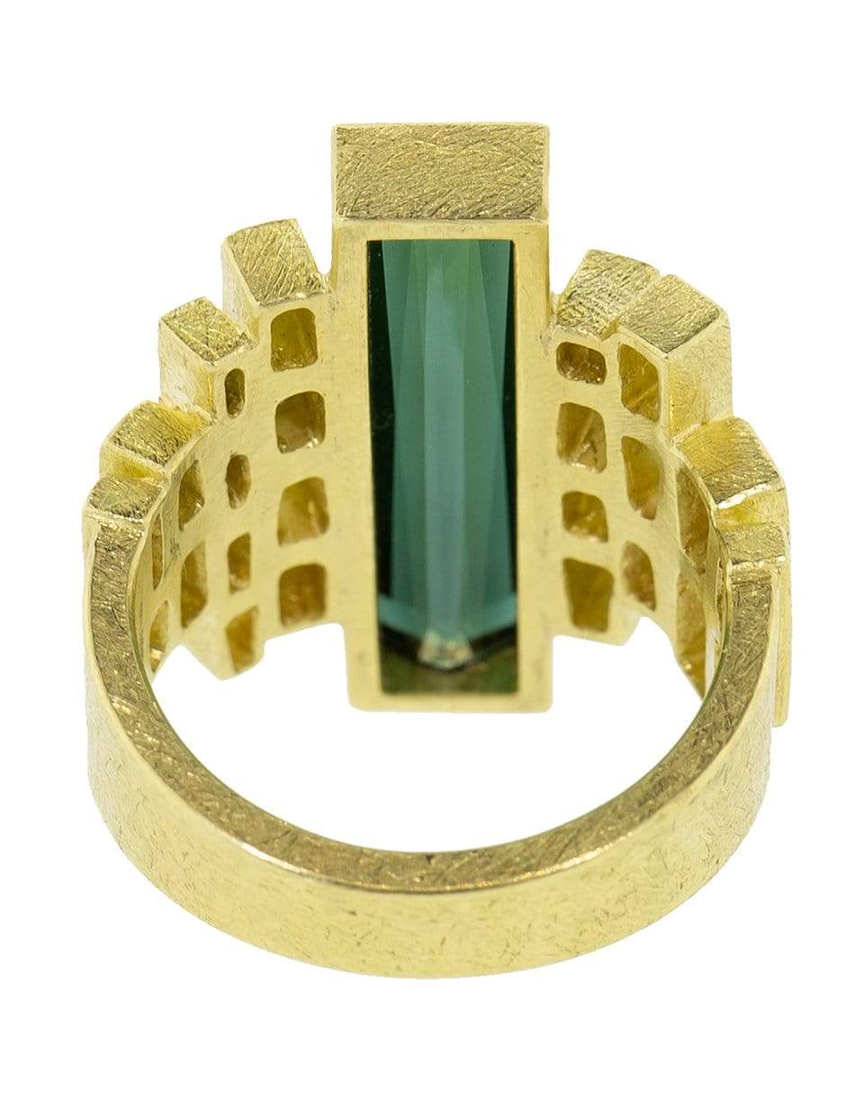 TODD REED-Tourmaline and Diamond Ring-YELLOW GOLD