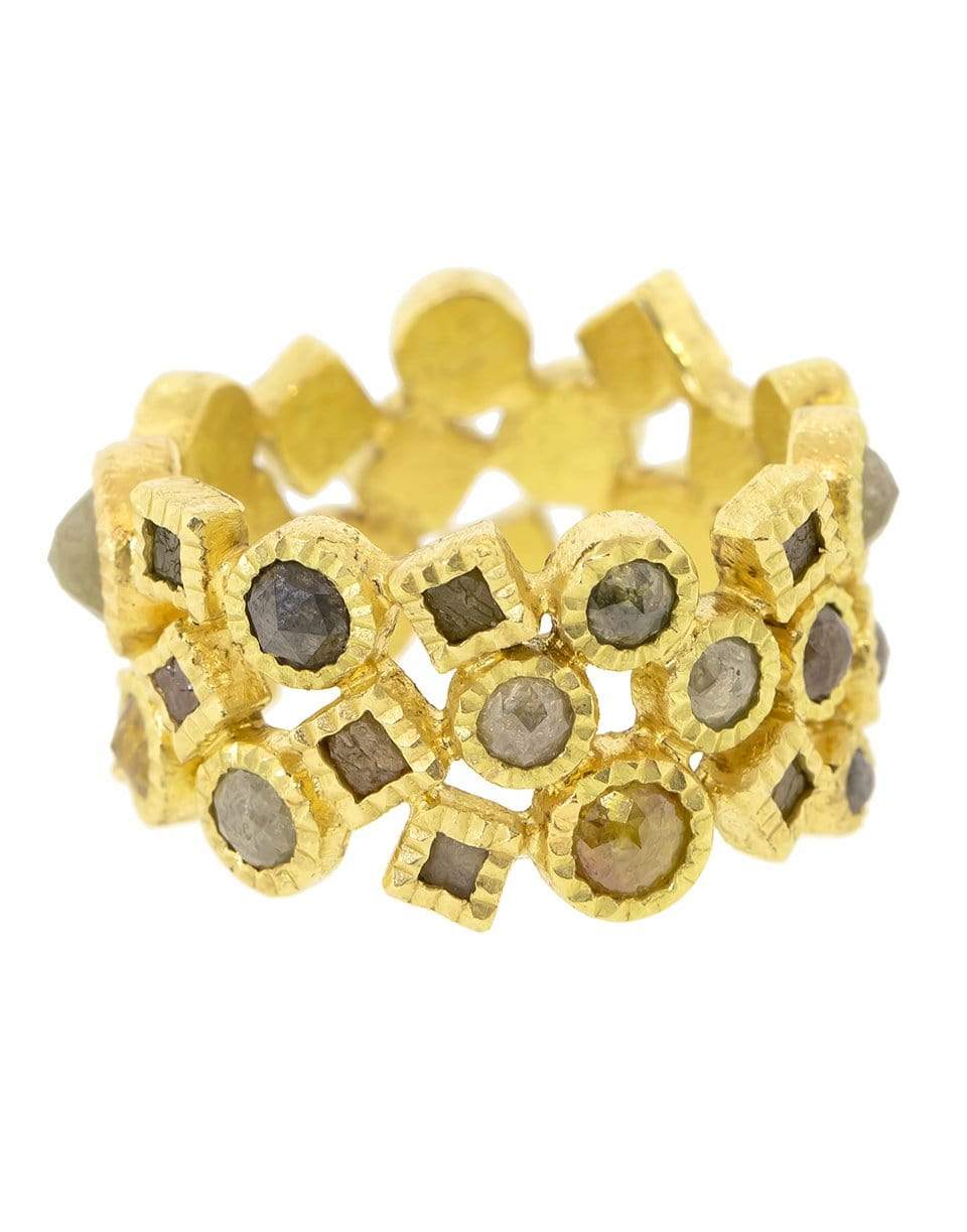 TODD REED-Diamond Cluster Band Ring-YELLOW GOLD
