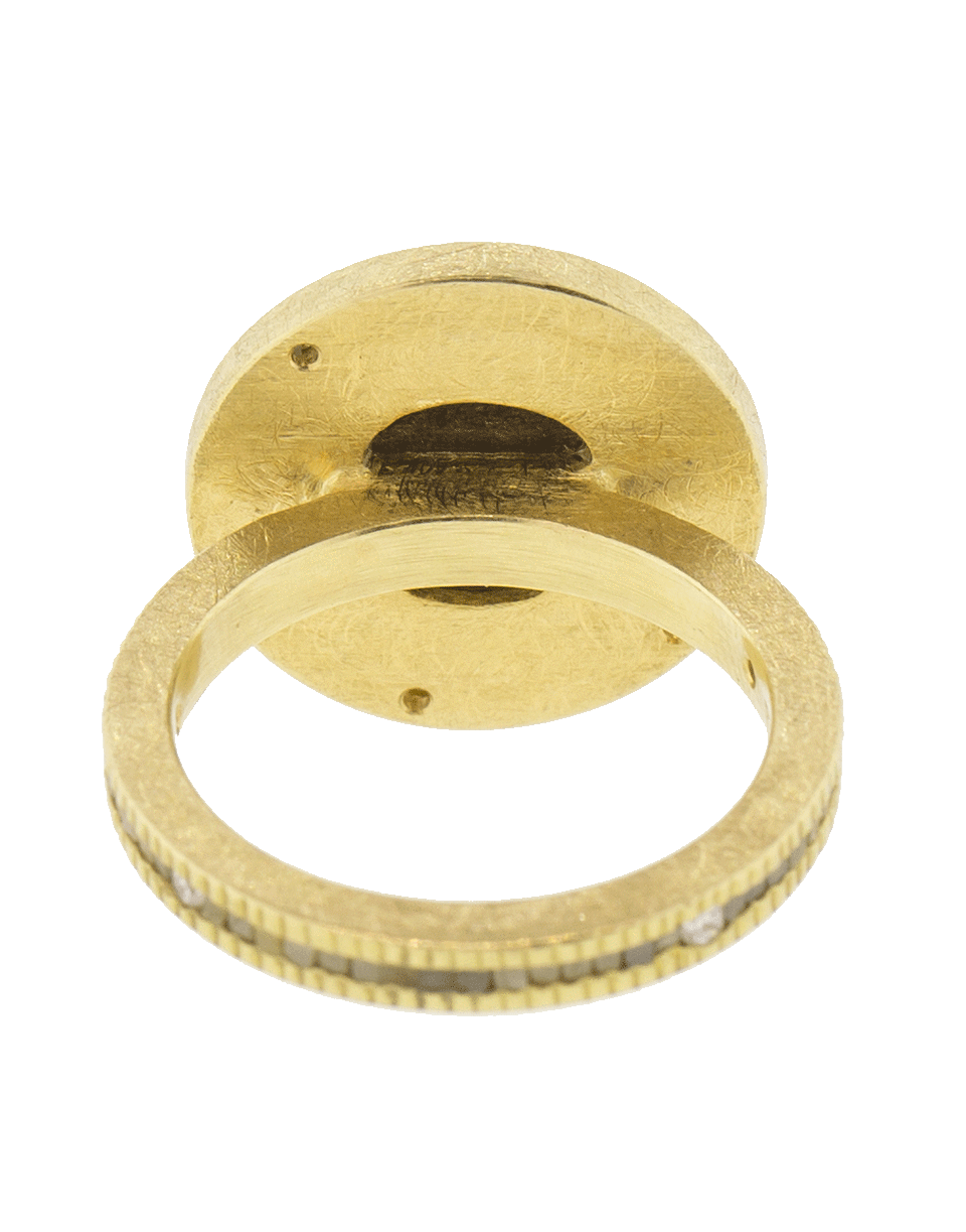 TODD REED-Black Diamond Ring-YELLOW GOLD