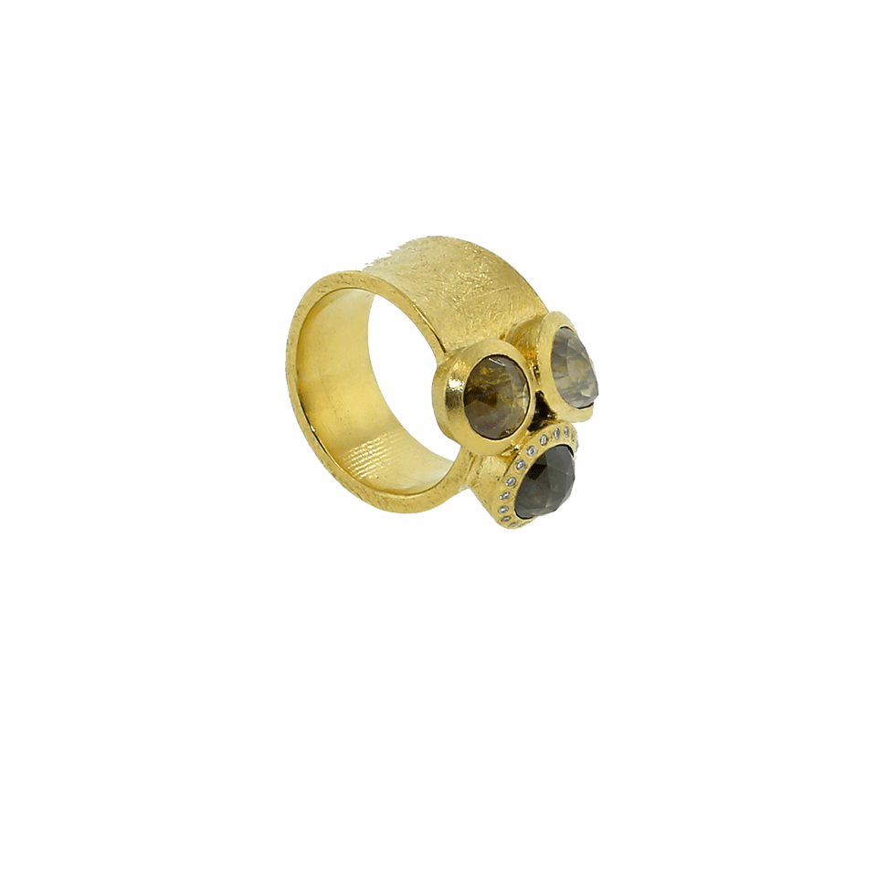 TODD REED-Diamond Cluster Ring-YELLOW GOLD