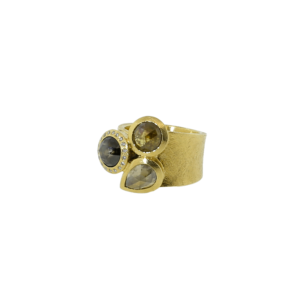 TODD REED-Diamond Cluster Ring-YELLOW GOLD