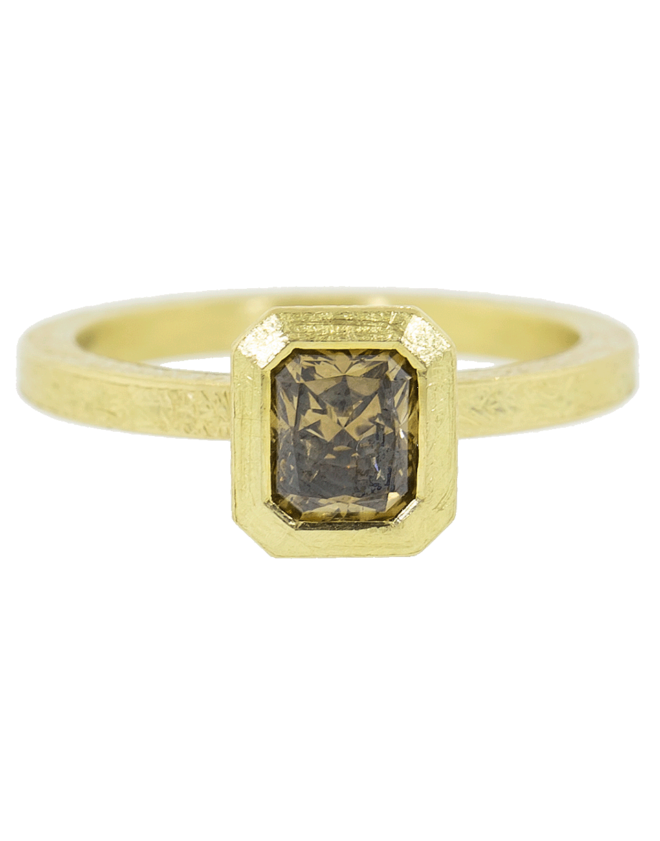 TODD REED-Fancy Diamond Solitaire Ring-YELLOW GOLD