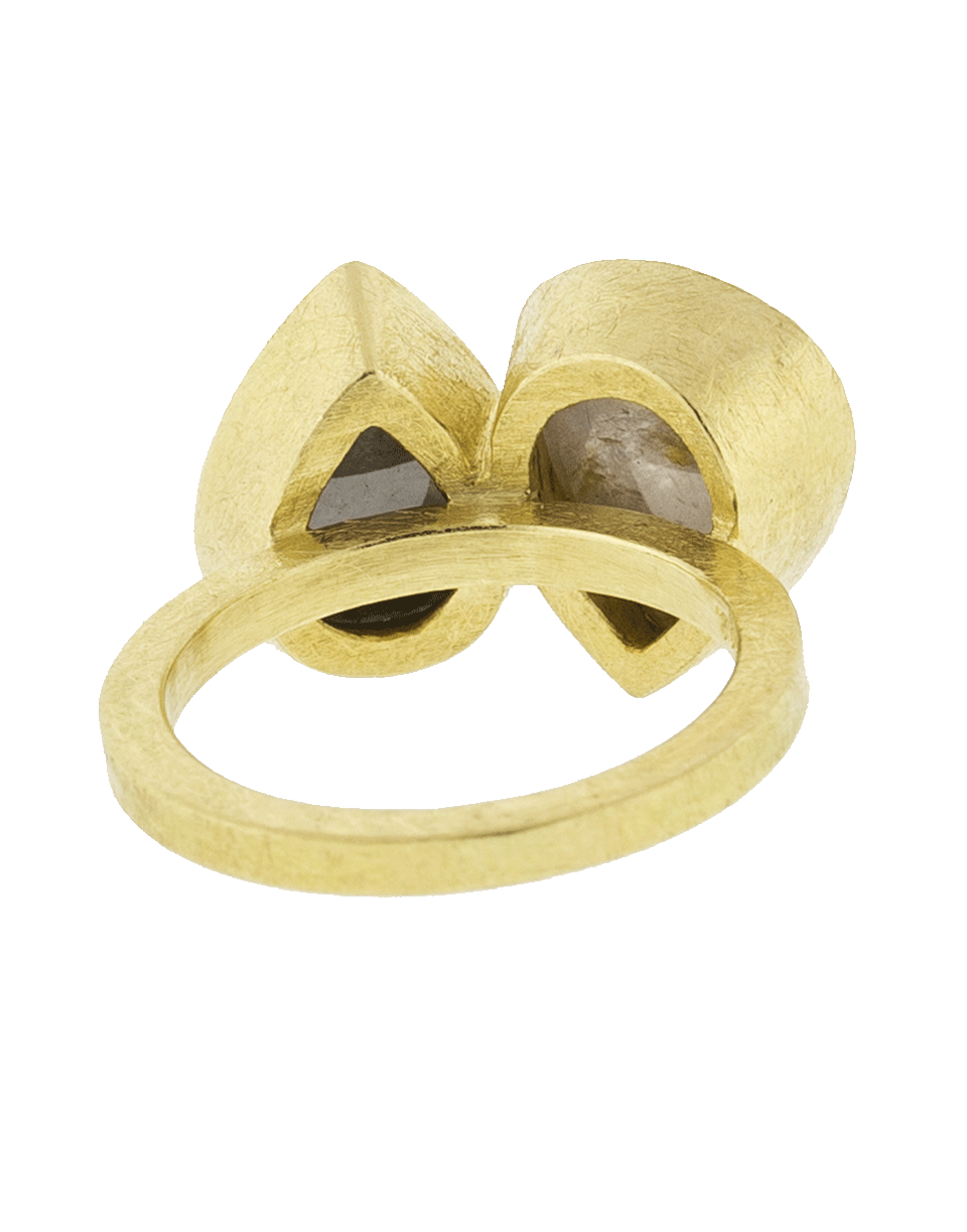 TODD REED-Grey And Black Fancy Diamond Ring-YELLOW GOLD