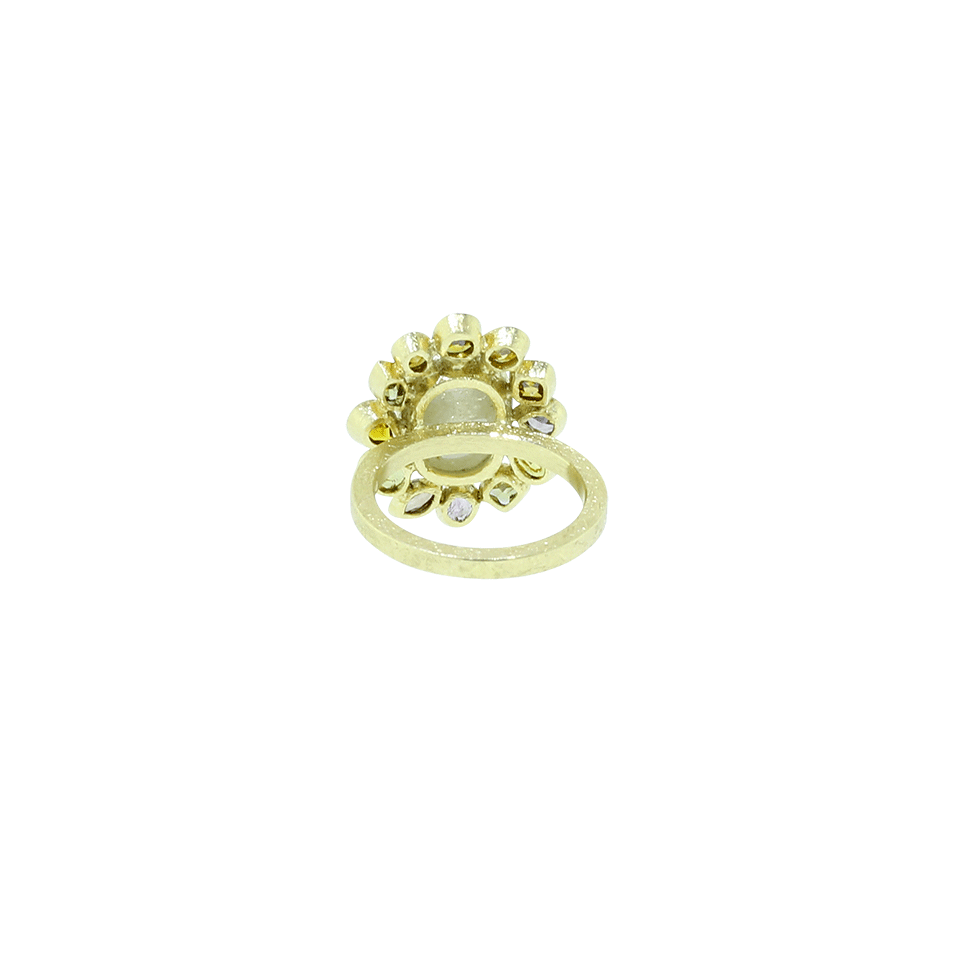 TODD REED-Grey And White Fancy Cut Diamond Ring-YELLOW GOLD