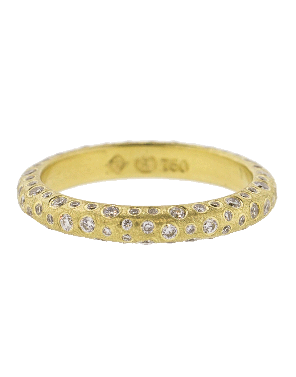 TODD REED-White Diamond Sprinkle Band-YELLOW GOLD