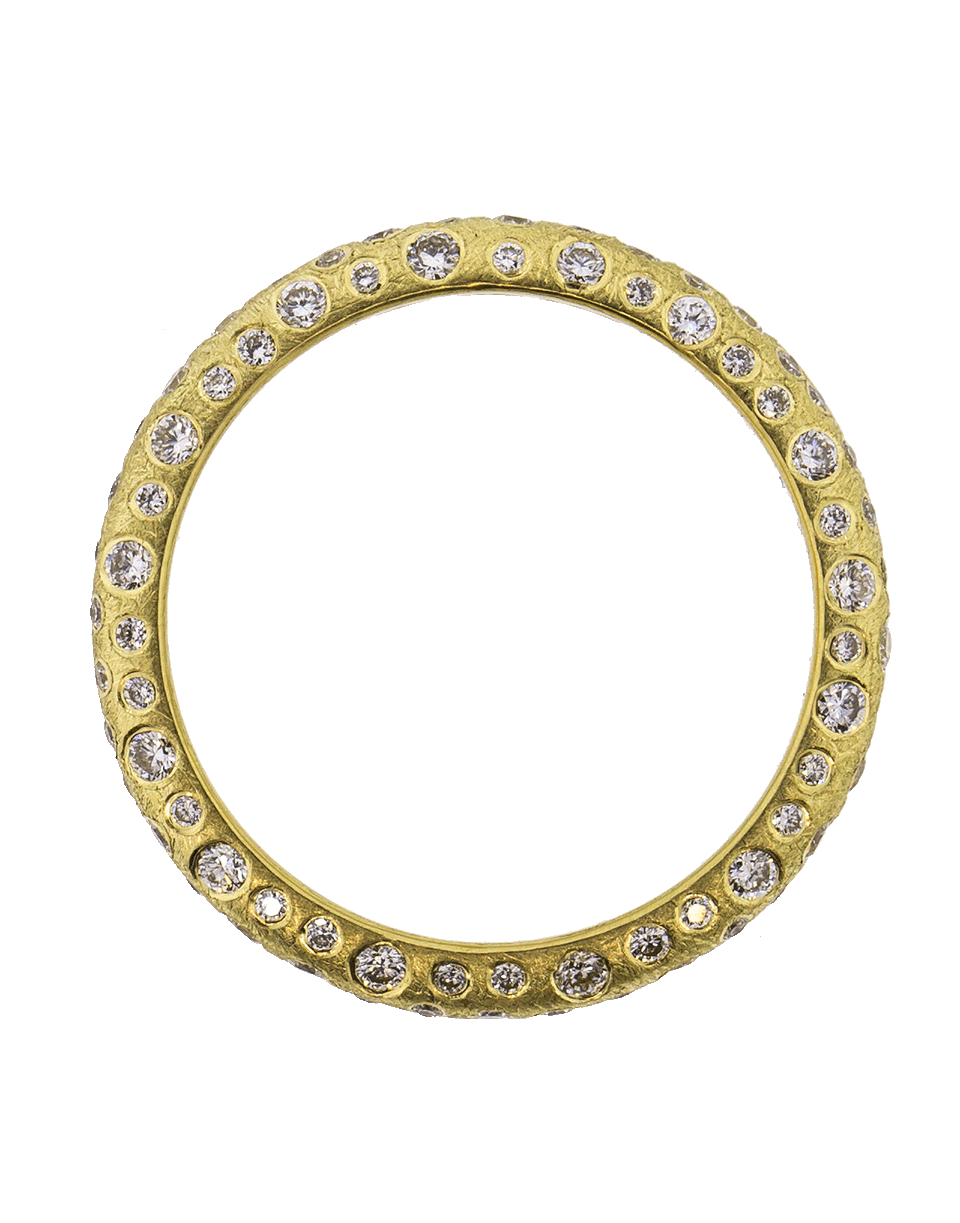 TODD REED-White Diamond Sprinkle Band-YELLOW GOLD