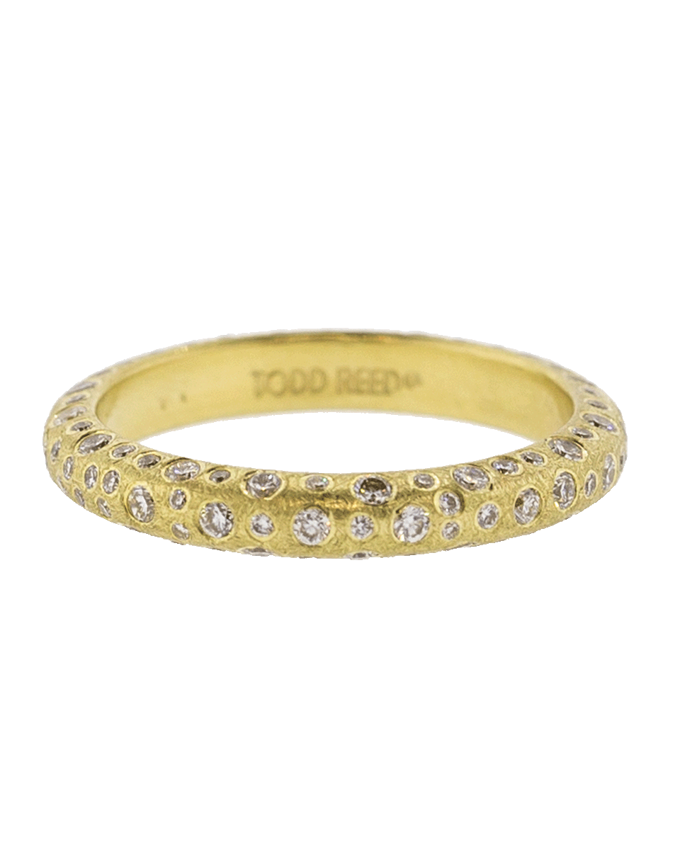 TODD REED-White Diamond Sprinkle Band-YELLOW GOLD