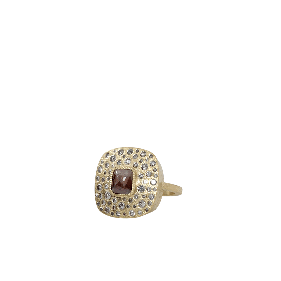 TODD REED-Brown Fancy Diamond Ring-YELLOW GOLD
