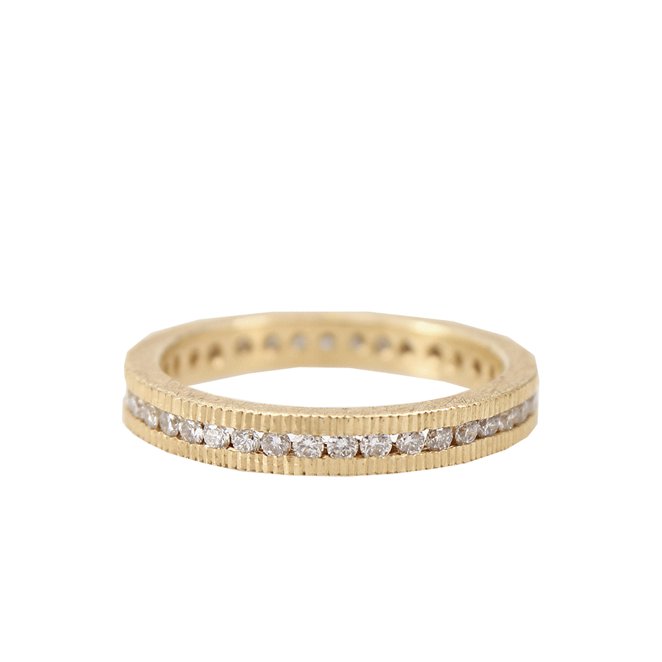 TODD REED-Channel Set Diamond Eternity Ring-YELLOW GOLD