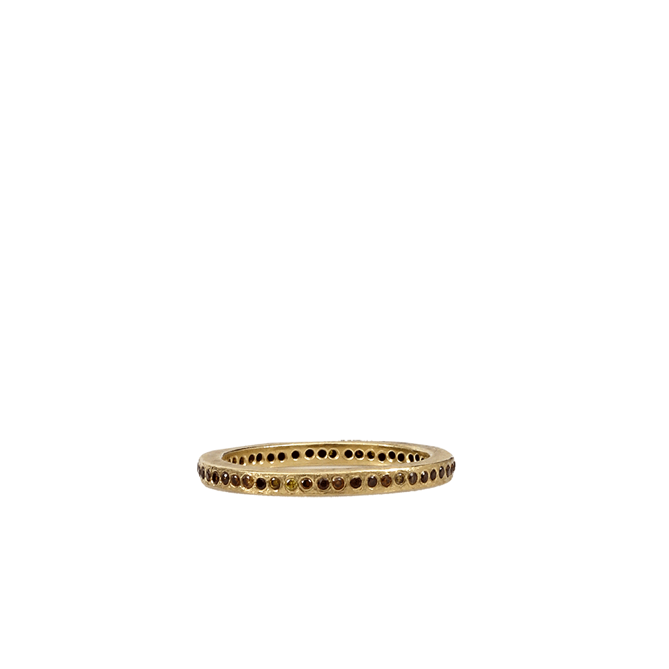 TODD REED-Flush Set Eternity Band with Autumn Diamonds-YELLOW GOLD
