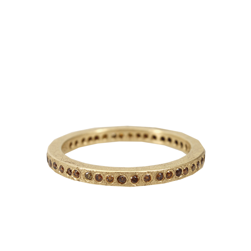 TODD REED-Flush Set Eternity Band with Autumn Diamonds-YELLOW GOLD