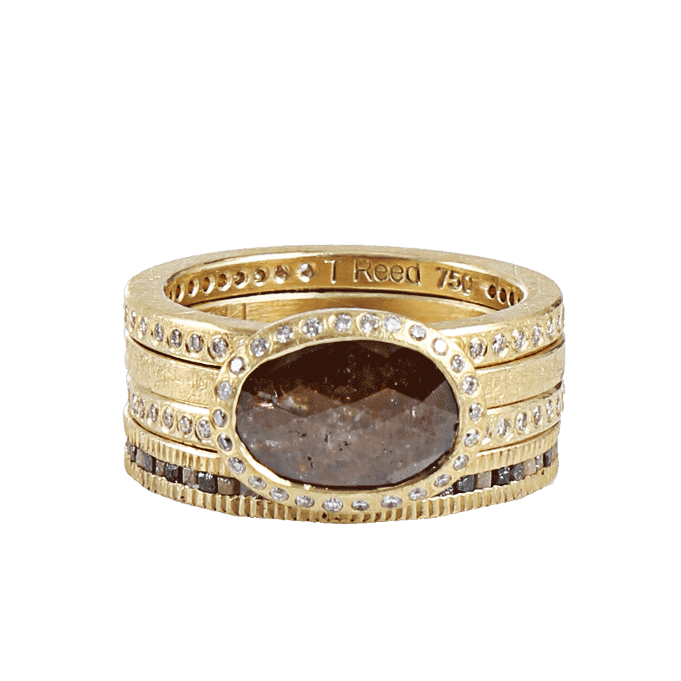 TODD REED-White Diamond Eternity Ring-YELLOW GOLD