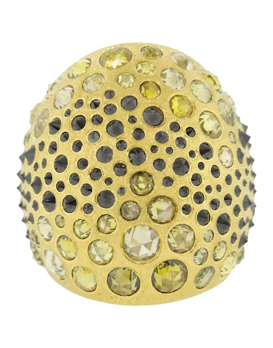 TODD REED-Reverse Set Diamond Ring-YELLOW GOLD