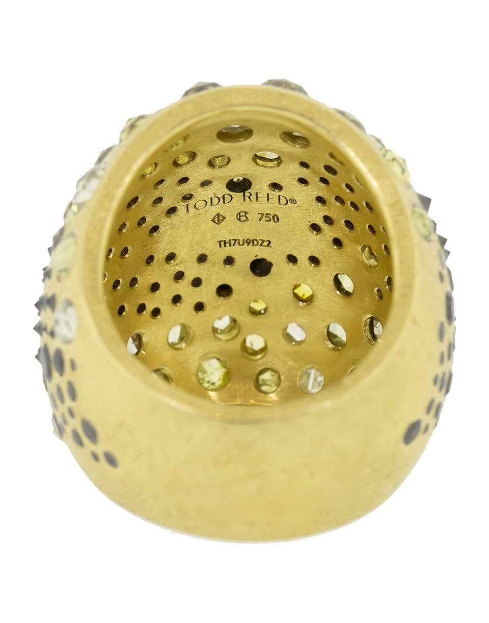 TODD REED-Reverse Set Diamond Ring-YELLOW GOLD