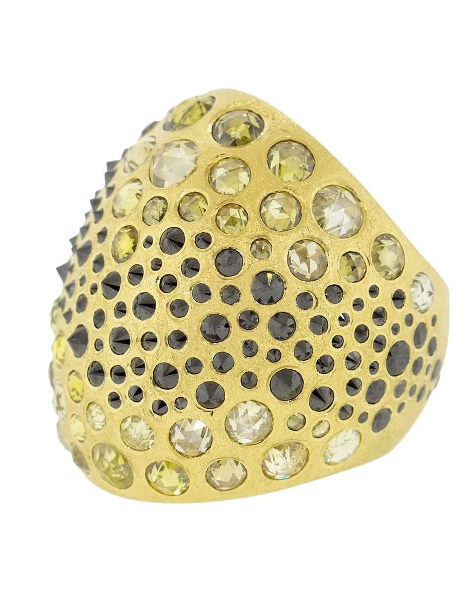TODD REED-Reverse Set Diamond Ring-YELLOW GOLD
