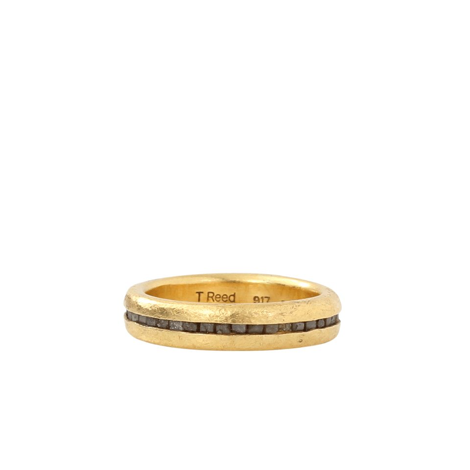 TODD REED-Men's Channel Diamond Ring-YELLOW GOLD