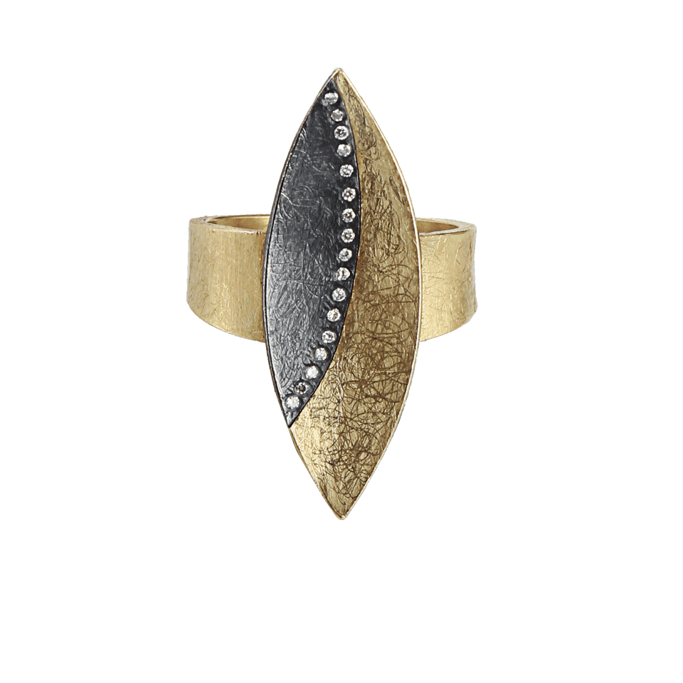 TODD REED-Diamond Elipse Ring-YLW GOLD