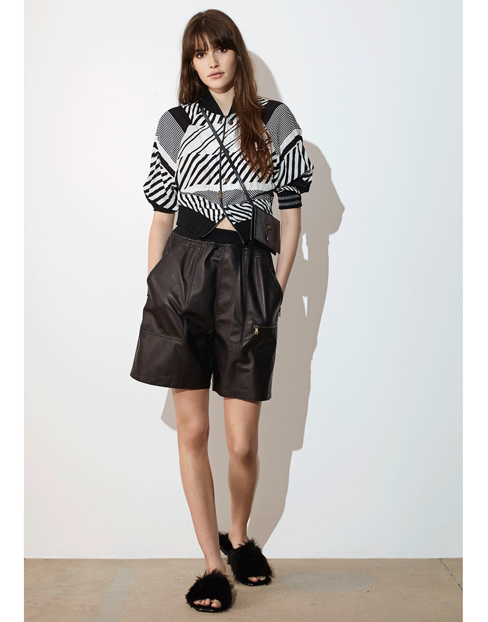 TOMAS MAIER-Cropped Bomber Jacket-