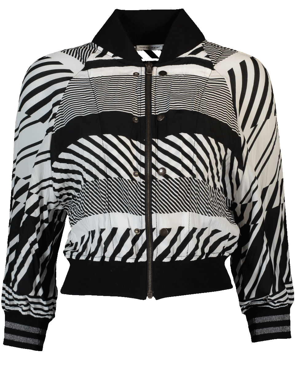 TOMAS MAIER-Cropped Bomber Jacket-
