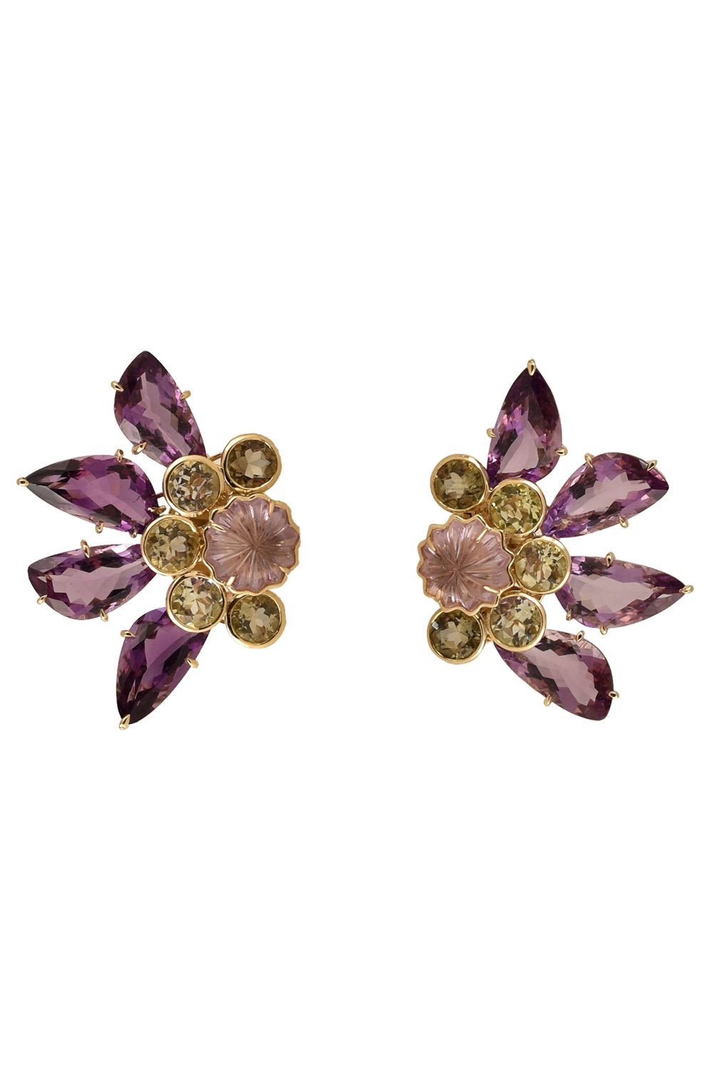 TONY DUQUETTE-Amethyst Citrine Earrings-YELLOW GOLD