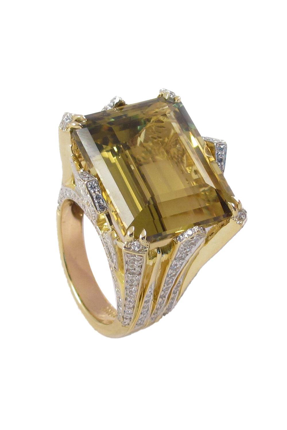Citrine Diamond Ring-YELLOW GOLD-6.5-JEWELRYFINE JEWELRING-TONY DUQUETTE