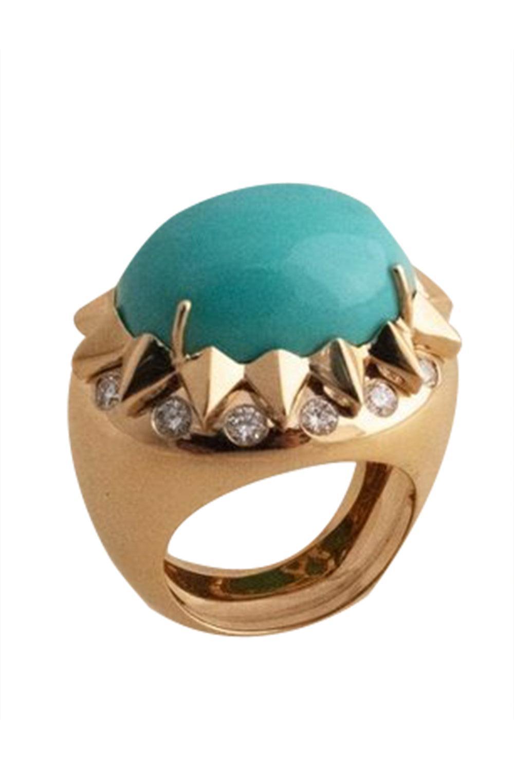 Turquoise Diamond Ring-YELLOW GOLD-7-JEWELRYFINE JEWELRING-TONY DUQUETTE