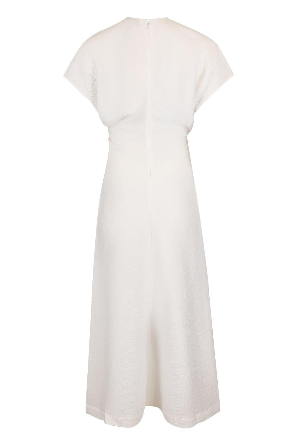 Short Sleeve Slouch Waist Dress-WHITE-34-CLOTHINGDRESSCASUAL-TOTEME