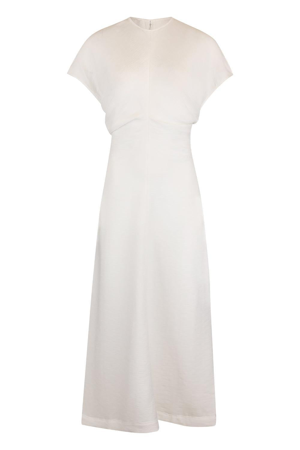 Short Sleeve Slouch Waist Dress-WHITE-34-CLOTHINGDRESSCASUAL-TOTEME