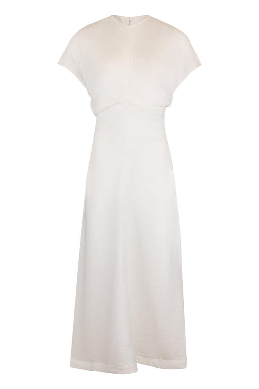 Short Sleeve Slouch Waist Dress-WHITE-34-CLOTHINGDRESSCASUAL-TOTEME
