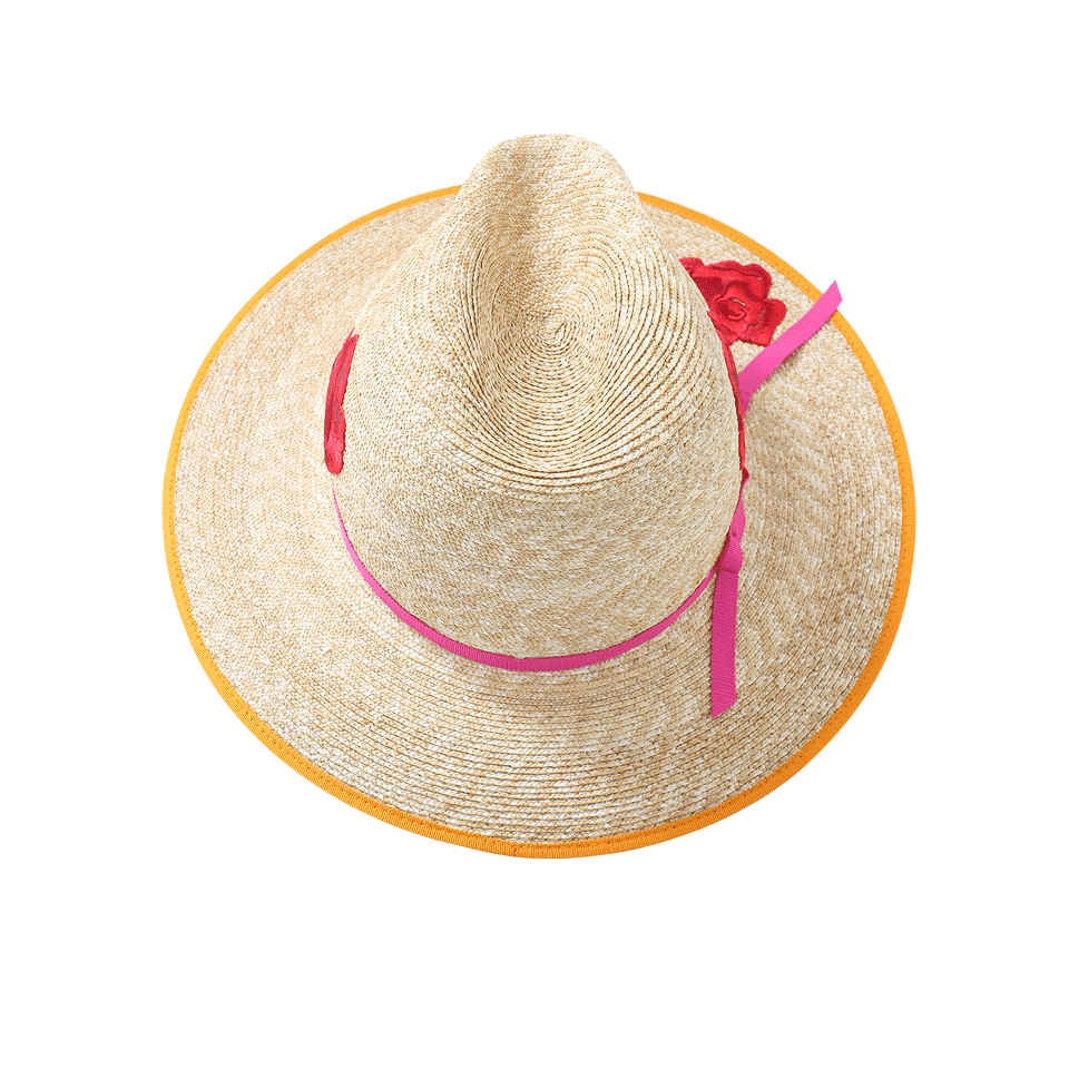 TRACY WATTS-Grasse Fedora-ORNG/PNK