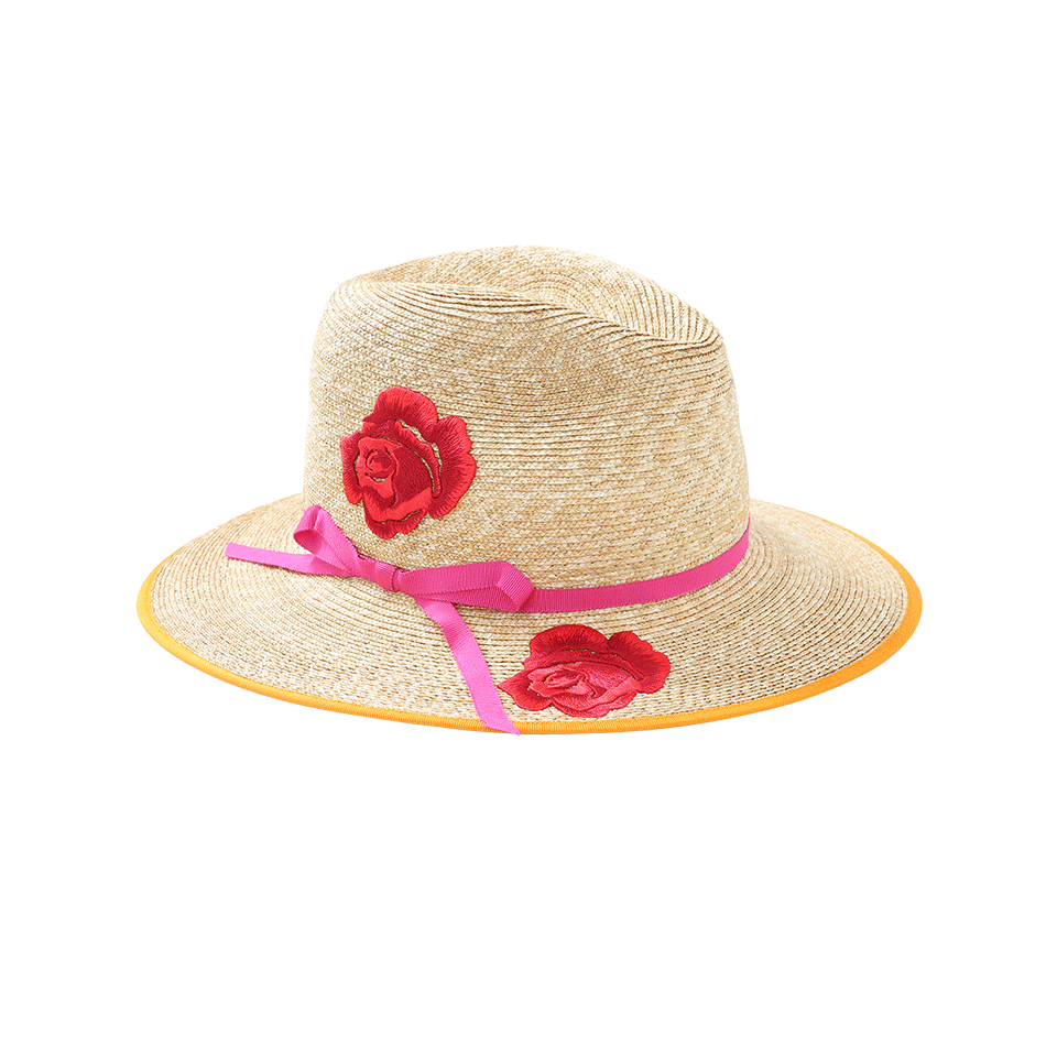 TRACY WATTS-Grasse Fedora-ORNG/PNK