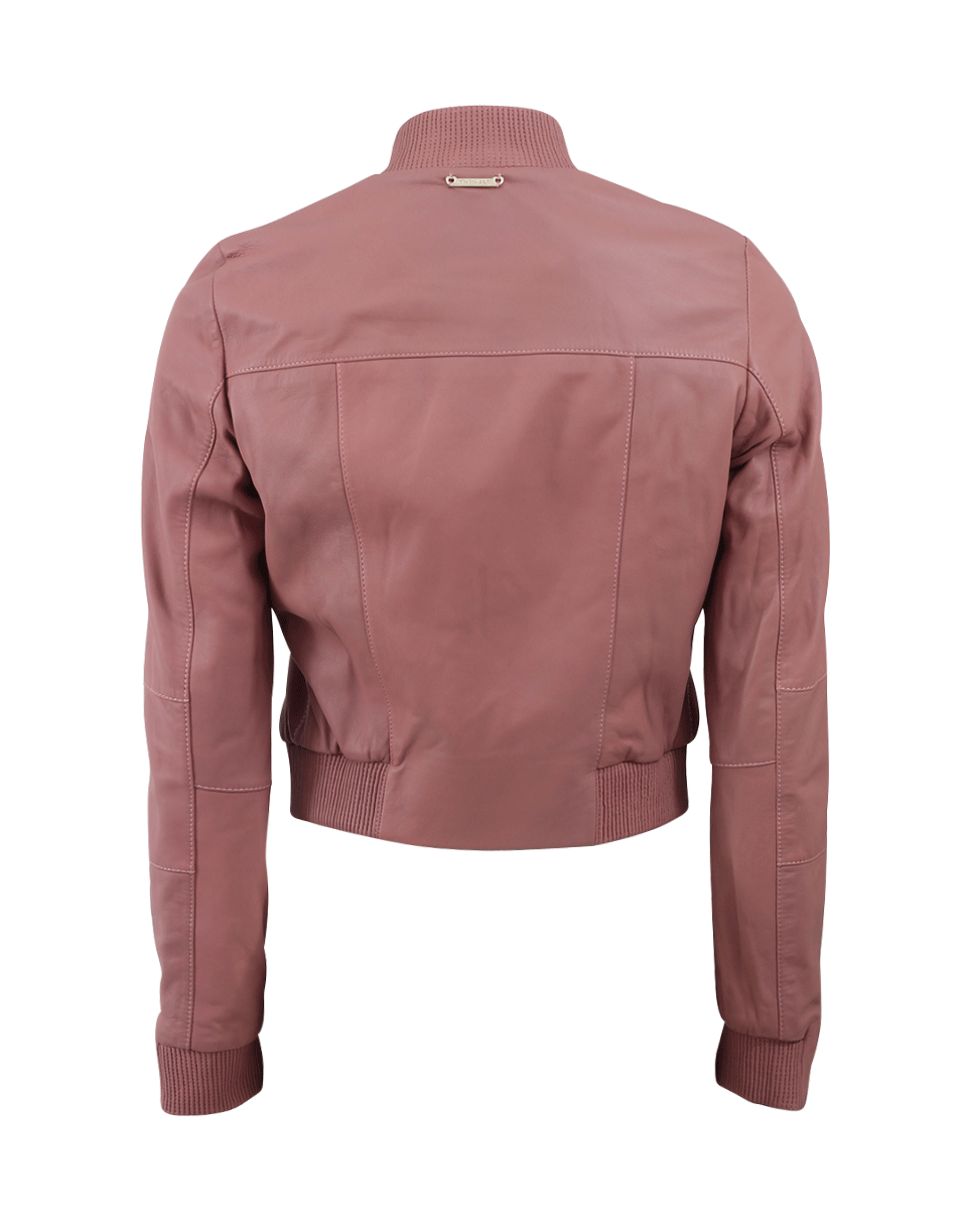 TWIN-SET-Leather Bomber-