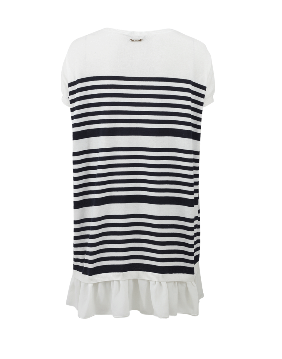 TWIN-SET-Stripe Ruffle Hem Dress-