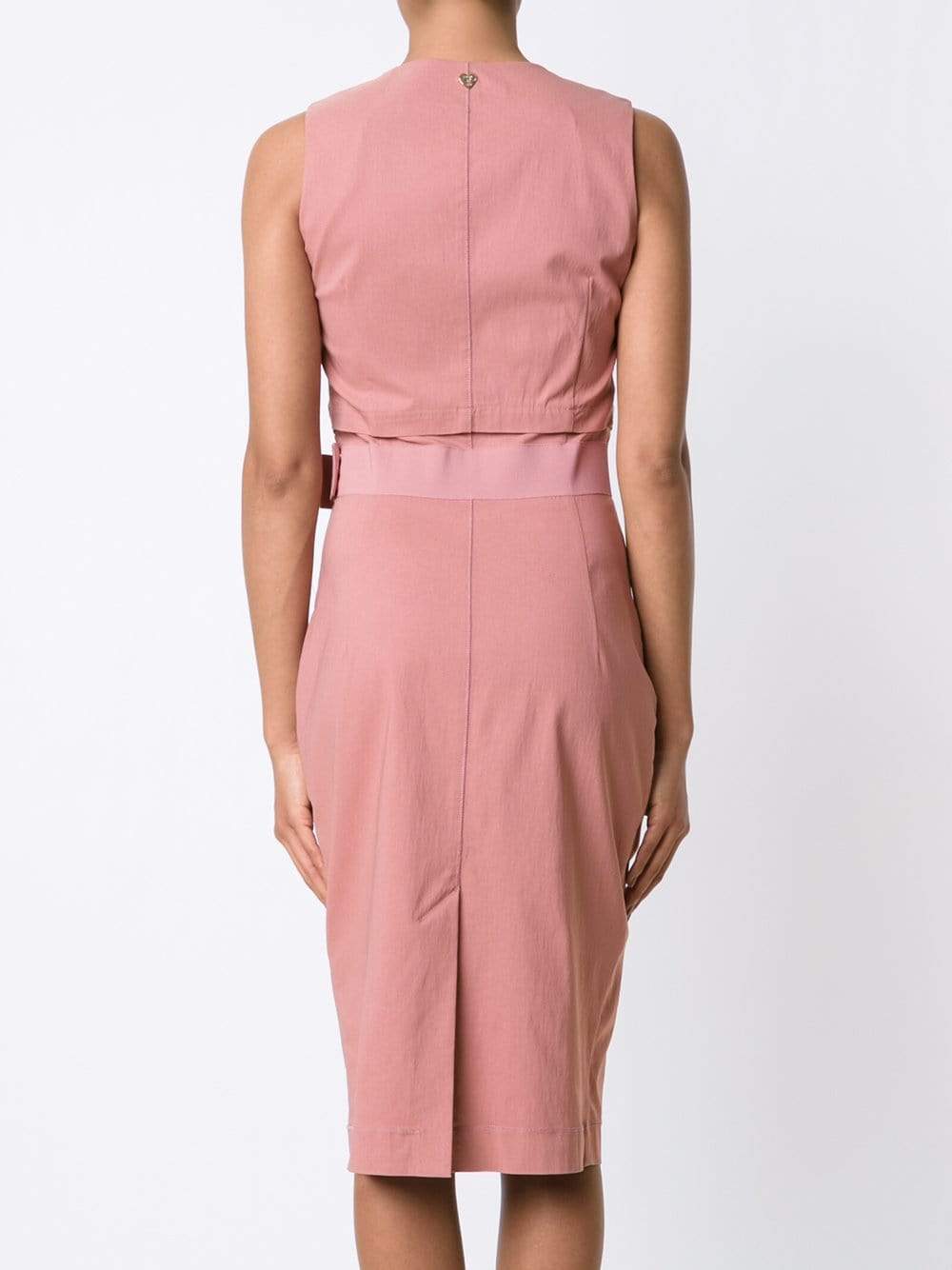 TWIN-SET-Bow Waist Fitted Dress-
