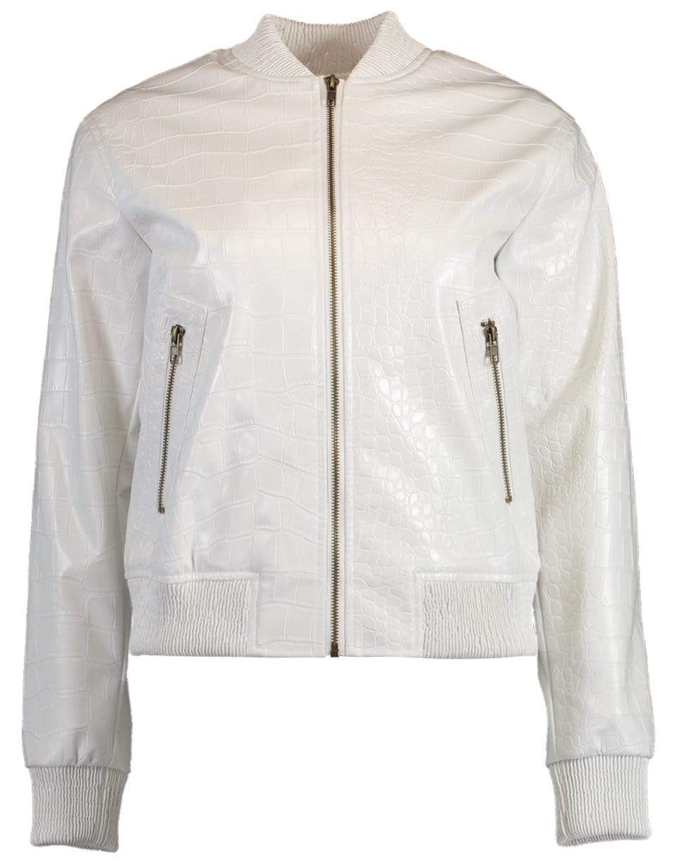TWIN-SET-Embossed Croc Bomber-