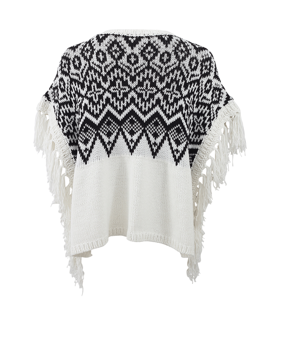 TWIN-SET-Fringe Knit Poncho-