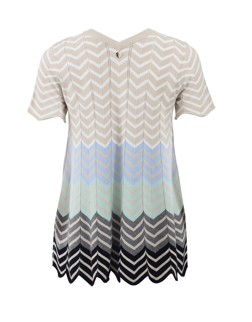 TWIN-SET-Chevron Stripe Top-